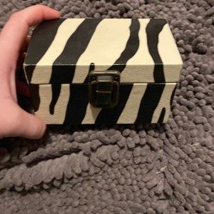Small Zebra Print Jewelry/Trinket Box